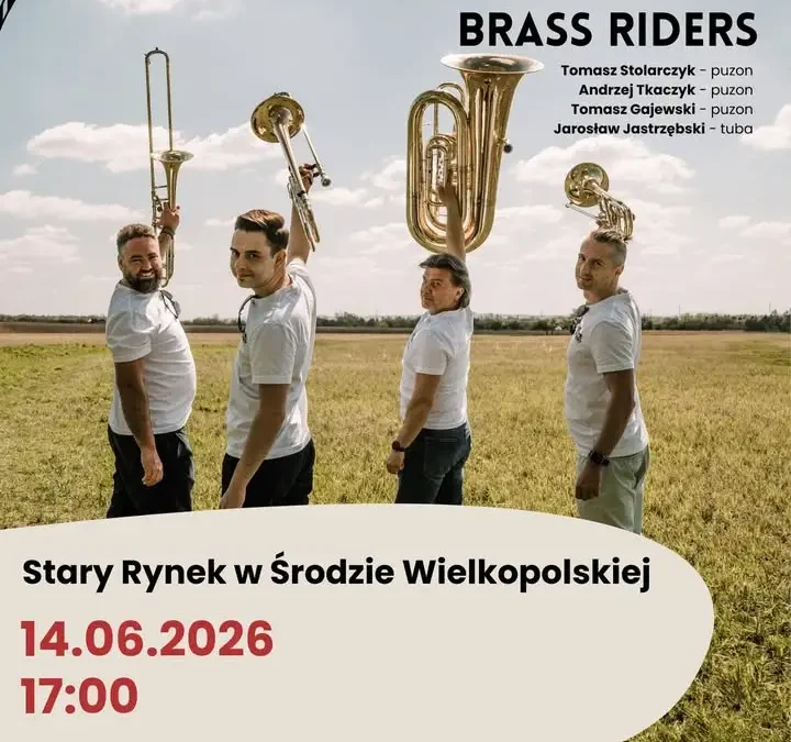 Koncert Brass Riders przeniesiony do Ośrodka Kultury w Środzie Wielkopolskiej