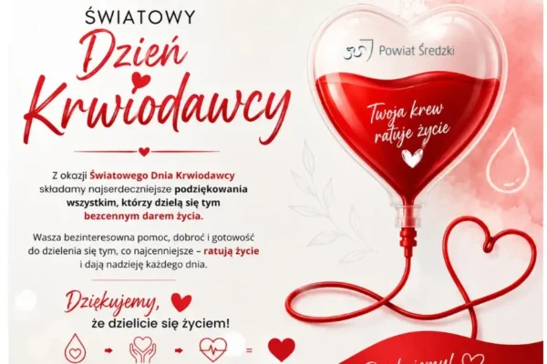 Światowy Dzień Krwiodawstwa – podziękowania dla dawców życia