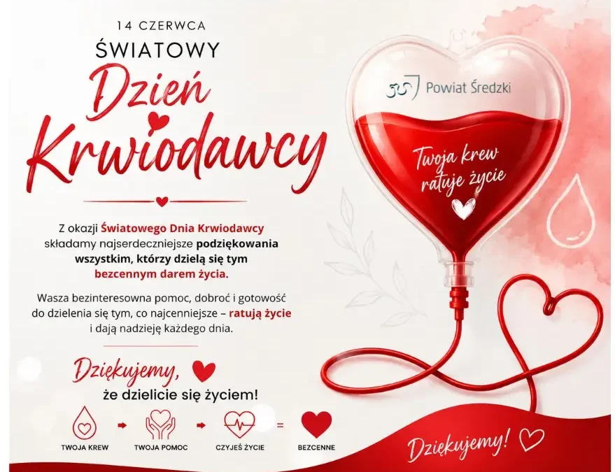 Światowy Dzień Krwiodawstwa – podziękowania dla dawców życia