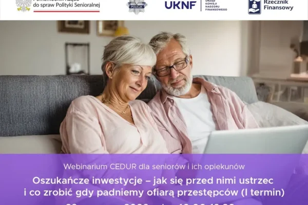 Webinarium dla seniorów o oszustwach finansowych w Środzie Wielkopolskiej
