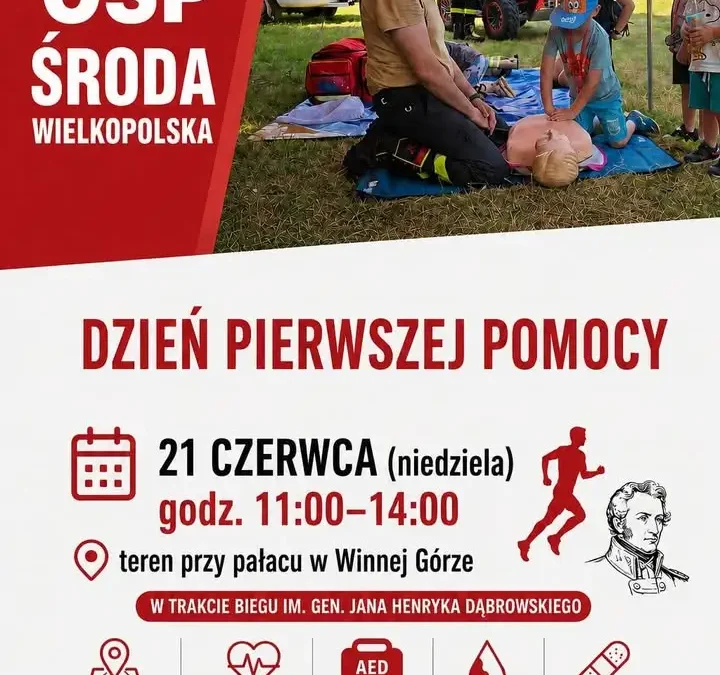 Praktyczna nauka pierwszej pomocy podczas Biegu Generała Dąbrowskiego