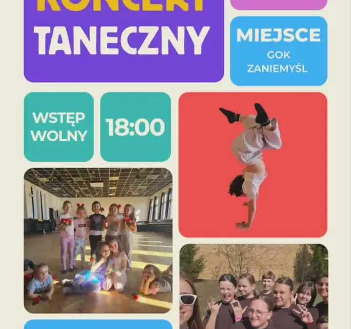 Koncert taneczny w GOK Zaniemyśl – podsumowanie sezonu 2024/2025
