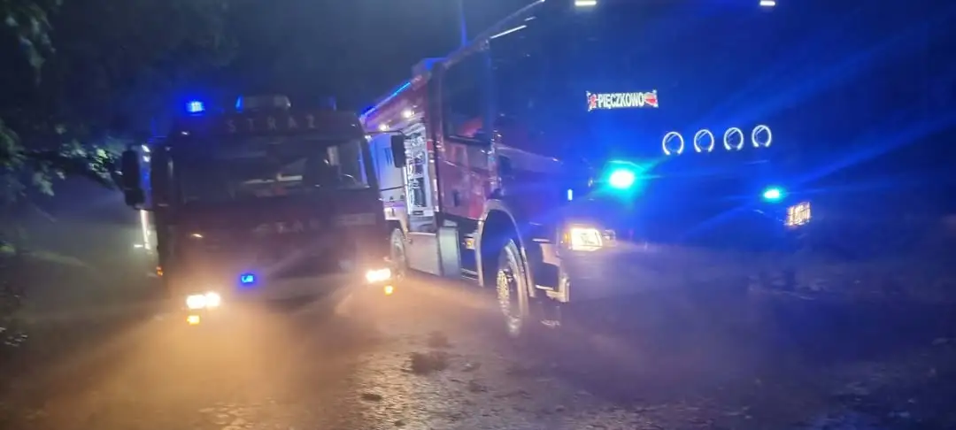 Strażacy z OSP Pięczkowo usuwali skutki nawałnic w gminach Krzykosy i Zaniemyśl