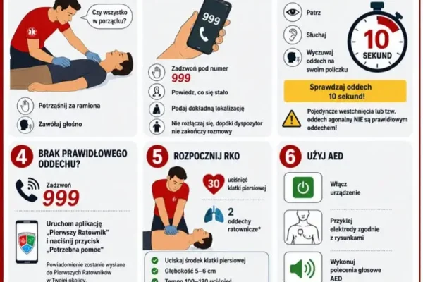 Jak rozpoznać nagłe zatrzymanie krążenia i udzielić pierwszej pomocy?