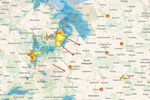Groźna superkomórka burzowa wkracza do Polski – alert dla mieszkańców