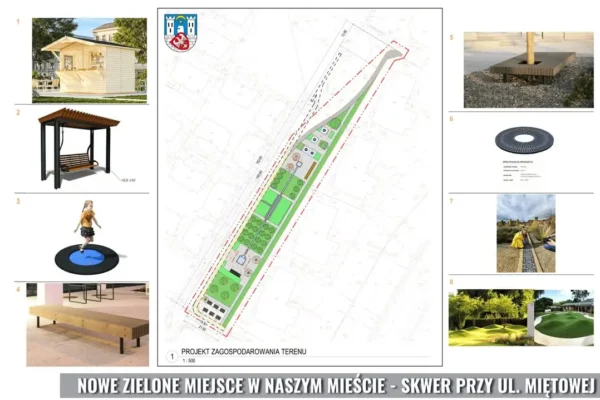 Nowy skwer przy ul. Miętowej – zielona oaza z trampolinami i ciekami wodnymi