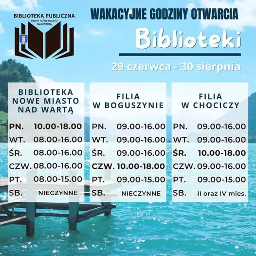 Wakacje 2026 z Biblioteką Publiczną Gminy Nowe Miasto nad Wartą – blisko 60 wydarzeń