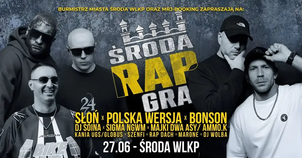 Już dziś ŚRODA RAP GRA – darmowy koncert nad jeziorem średzkim