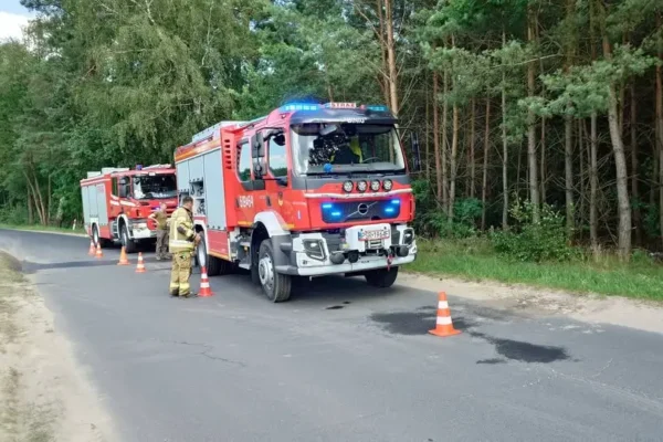 Pożar lasu w Lubonieczku – strażacy z OSP Zaniemyśl w akcji