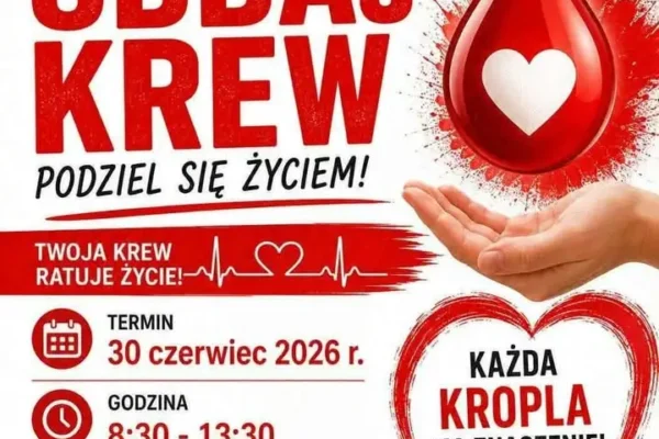 Akcja honorowego oddawania krwi w Zaniemyślu – 30 czerwca