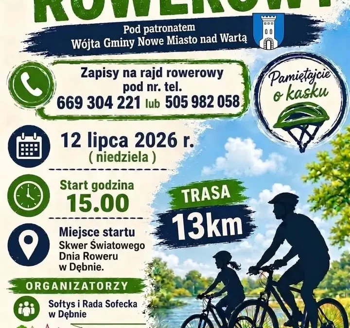 Rajd Rowerowy w Dębnie – zapisy trwają!