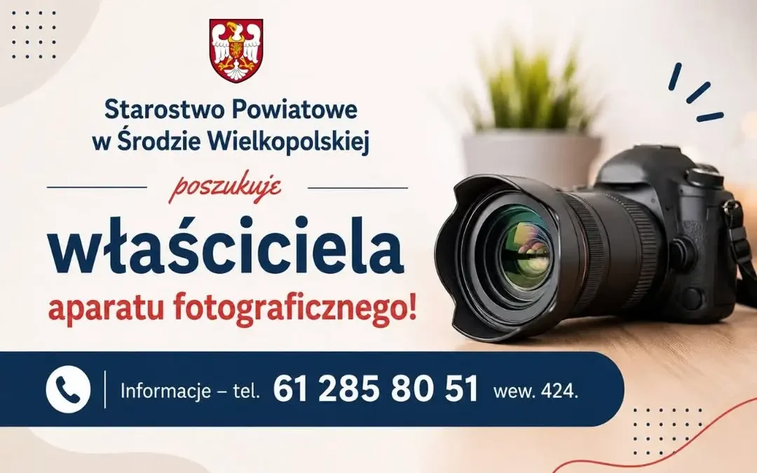 Znaleziono aparat fotograficzny w Płaczkach – starostwo szuka właściciela