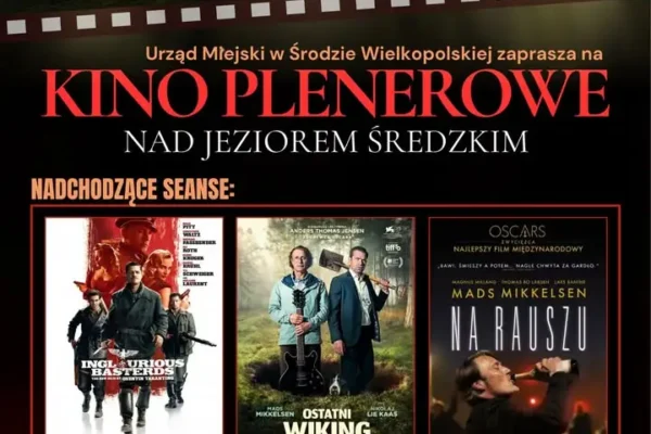 Kino plenerowe w Środzie Wielkopolskiej – kolejne seanse nad jeziorem