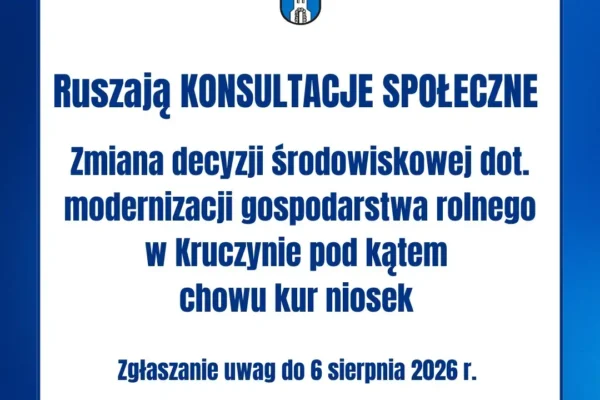 Zmiana decyzji środowiskowej dla fermy kur w Kruczynie – konsultacje społeczne od 7 lipca