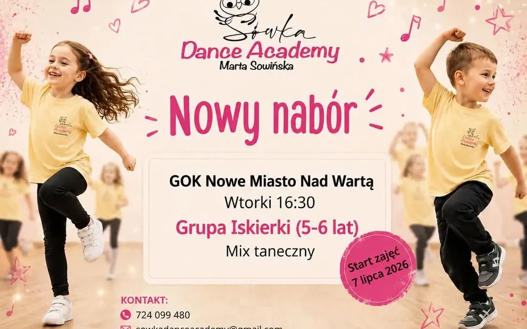 Nowy nabór do grupy tanecznej w GOK Nowe Miasto nad Wartą – start już jutro