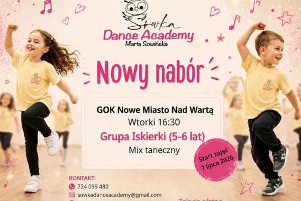 Nowy nabór do grupy tanecznej w GOK Nowe Miasto nad Wartą – start już jutro