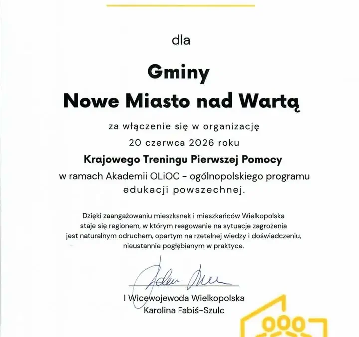 OSP Boguszyn uczyła mieszkańców pierwszej pomocy – podziękowania od wicewojewody