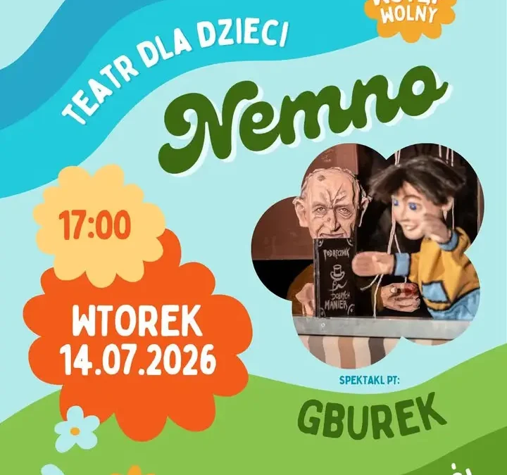 Rodzinne popołudnie z teatrem w Zaniemyślu – spektakl „Gburek” już dziś