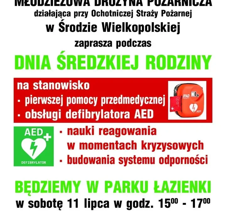 Młodzieżowa Drużyna Pożarnicza z OSP Środa Wlkp. uczy bezpieczeństwa podczas Dnia Średzkiej Rodziny