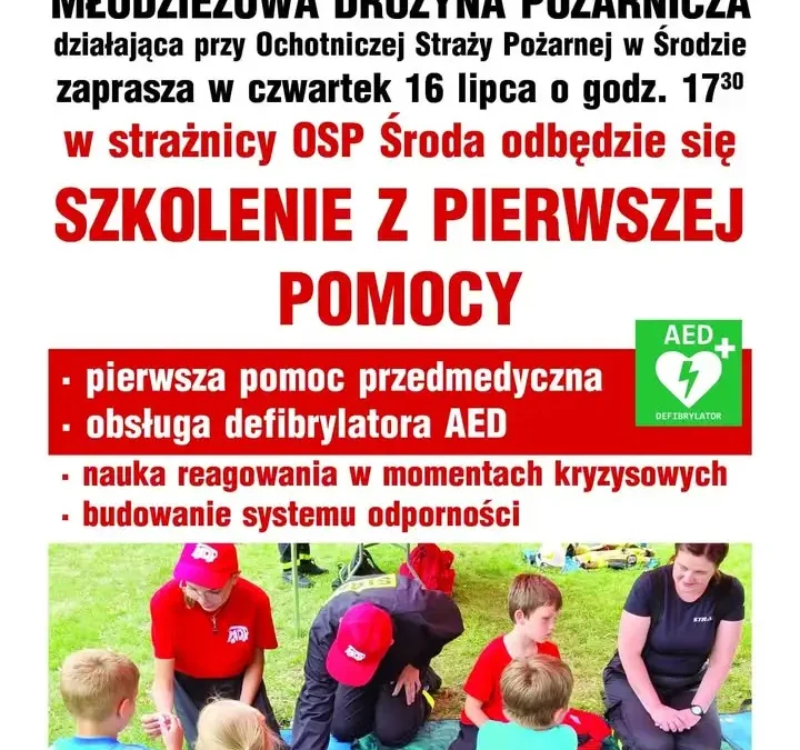 Szkolenie z pierwszej pomocy w Środzie Wielkopolskiej – budujemy odporność społeczną