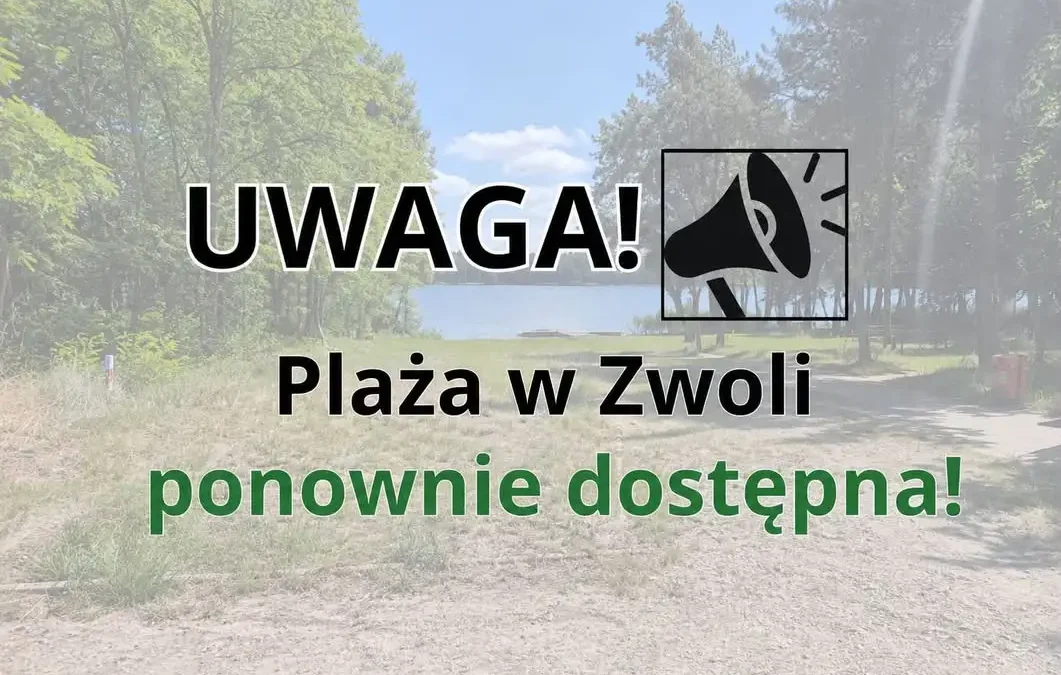Plaża w Zwoli ponownie otwarta po zakończeniu prac