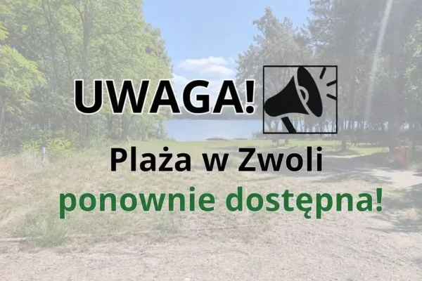 Plaża w Zwoli ponownie otwarta po zakończeniu prac