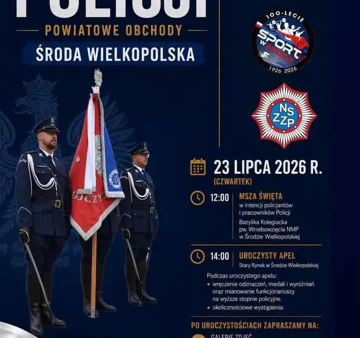 Święto Policji na średzkim rynku – zapraszamy na uroczysty apel
