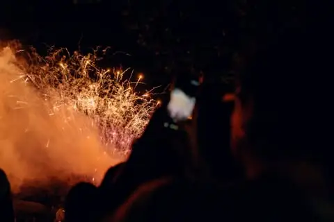 Fajerwerki i muzyka na zakończenie Bitw Morskich w Zaniemyślu