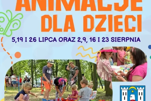Wakacyjne animacje dla dzieci nad Jeziorem Średzkim w każdą niedzielę