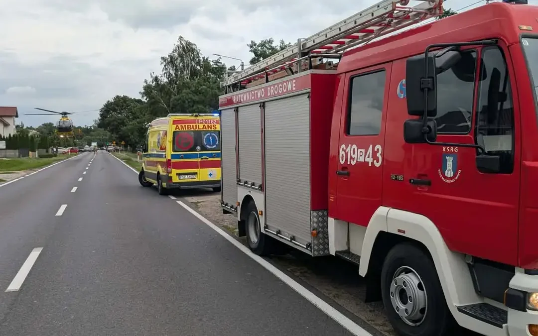 OSP Nowe Miasto nad Wartą zabezpieczało lądowanie LPR w Boguszynie