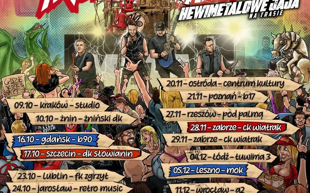 Nocny Kochanek rusza w trasę koncertową z książką „Hewimetalowe Jaja” – zagrają w Środzie Wielkopolskiej