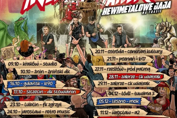 Nocny Kochanek rusza w trasę koncertową z książką „Hewimetalowe Jaja” – zagrają w Środzie Wielkopolskiej