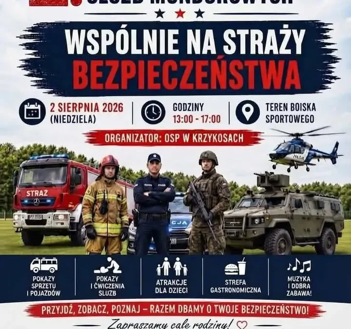 II Piknik Służb Mundurowych w Krzykosach – atrakcje dla całych rodzin
