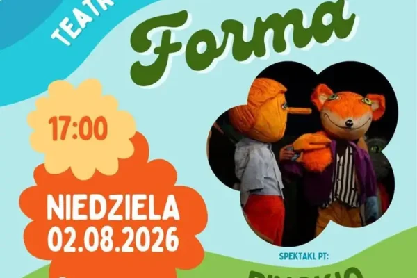Teatr Forma zaprasza na „Pinokia” do Amfiteatru w Zaniemyślu