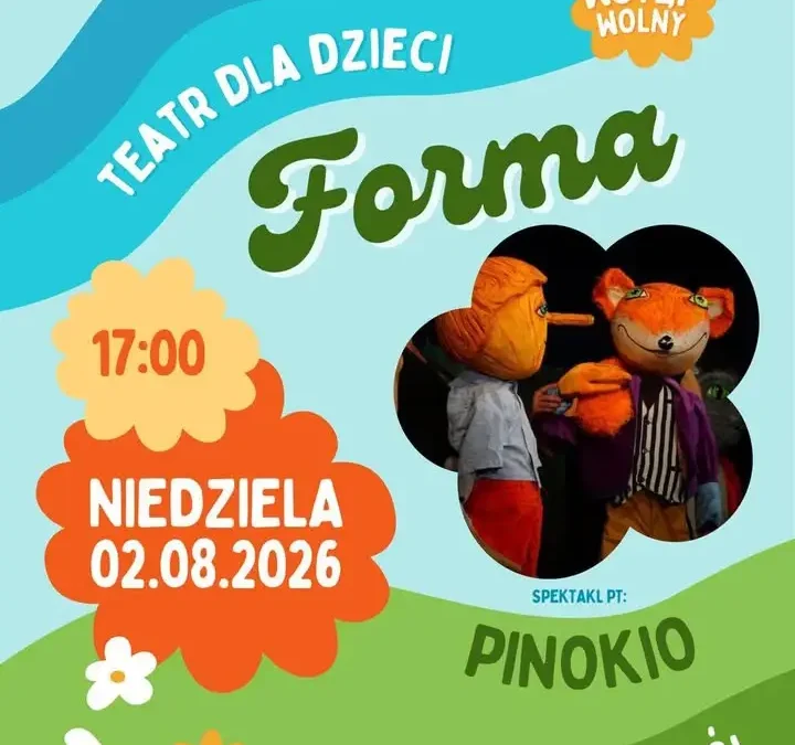 Teatr Forma zaprasza na „Pinokia” do Amfiteatru w Zaniemyślu