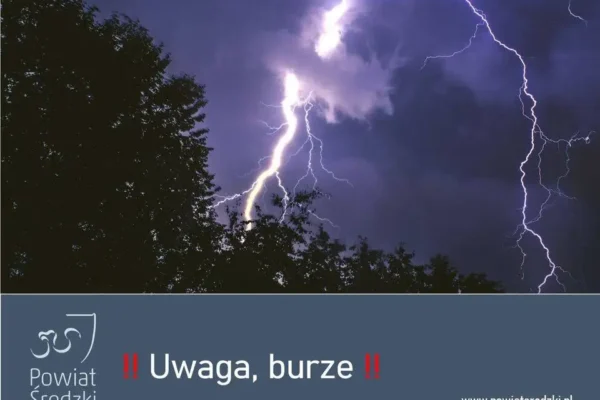 Ostrzeżenie IMGW: Burze z gradem i silnym wiatrem w nocy z 31 lipca na 1 sierpnia