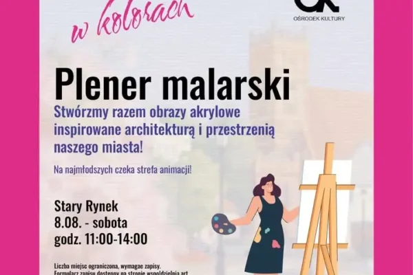 Plener malarski na Starym Rynku w Środzie Wielkopolskiej – 8 sierpnia
