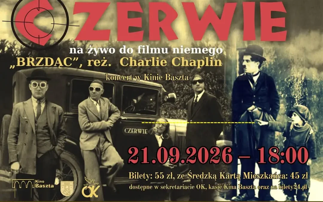 Kino Baszta zaprasza na pokaz „Brzdąca” z muzyką na żywo zespołu Czerwie