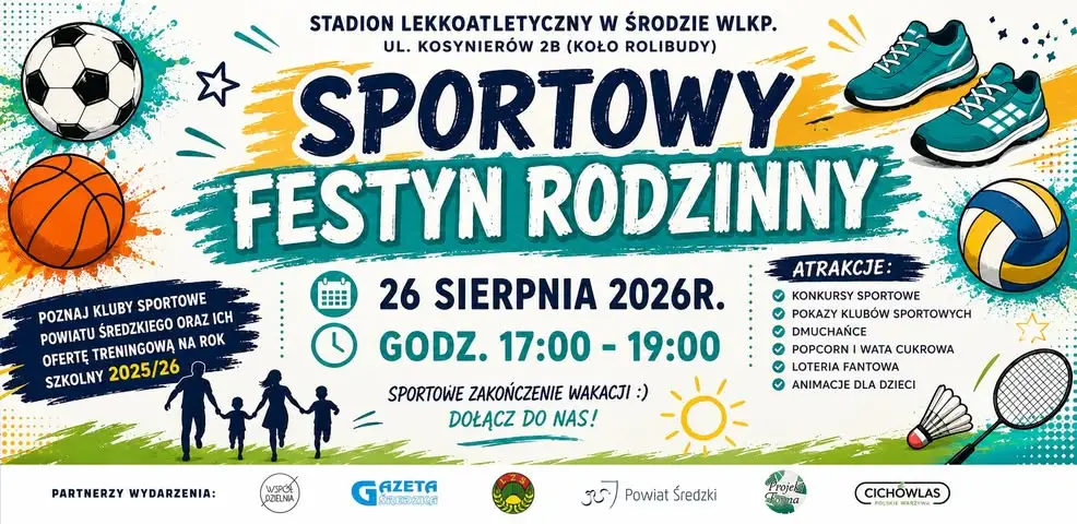 Sportowy Festyn Rodzinny w Środzie Wielkopolskiej – zakończenie wakacji na sportowo