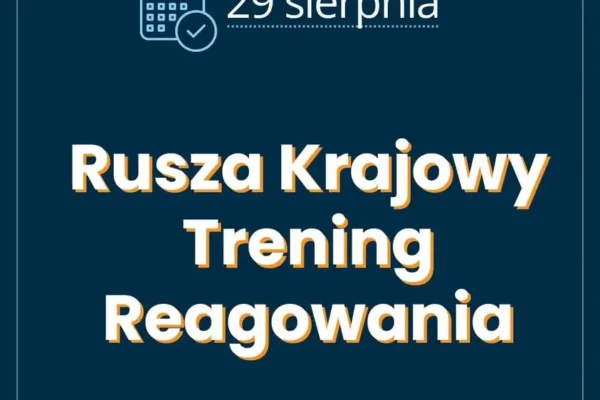 29 sierpnia Krajowy Trening Reagowania – bezpłatne punkty edukacyjne w całej Polsce