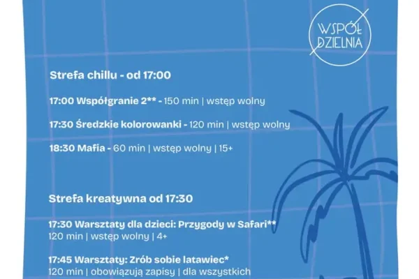 Współdzielnia zaprasza na sierpniowe popołudnie w Parku Łazienki w Środzie Wielkopolskiej