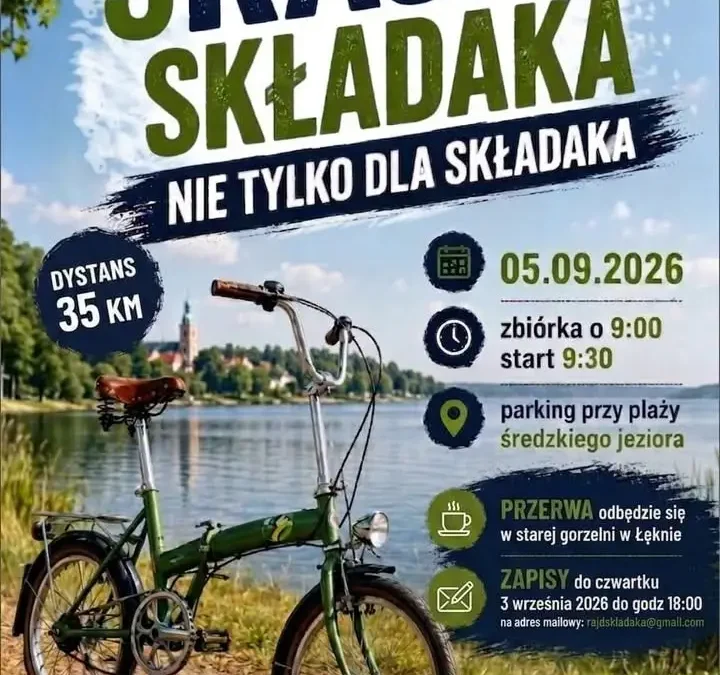 Ostatni w tym roku Rajd Składaka – 35 km w sobotę 5 września
