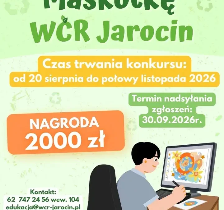 Konkurs na maskotkę WCR Jarocin – zaprojektuj i wygraj 2000 zł