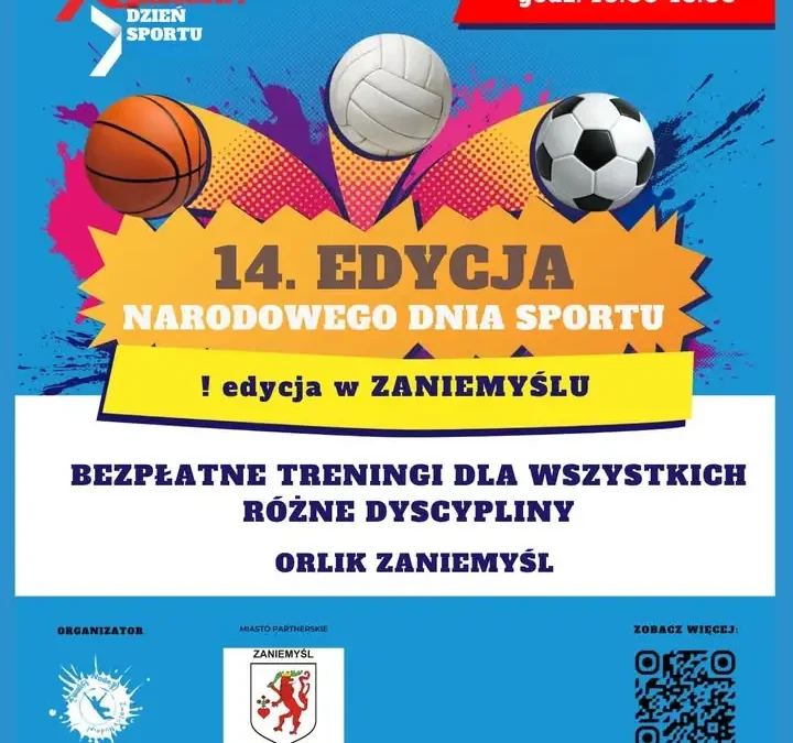 Narodowy Dzień Sportu w Zaniemyślu – zaproszenie dla klubów i trenerów