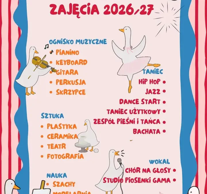 20 sekcji w nowym sezonie kulturalnym – zapisy przez ActiveNow od 1 września
