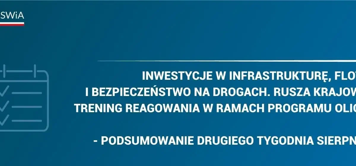 MSWiA podsumowuje sierpień: inwestycje w policję, treningi dla obywateli i nowe procedury ostrzegania