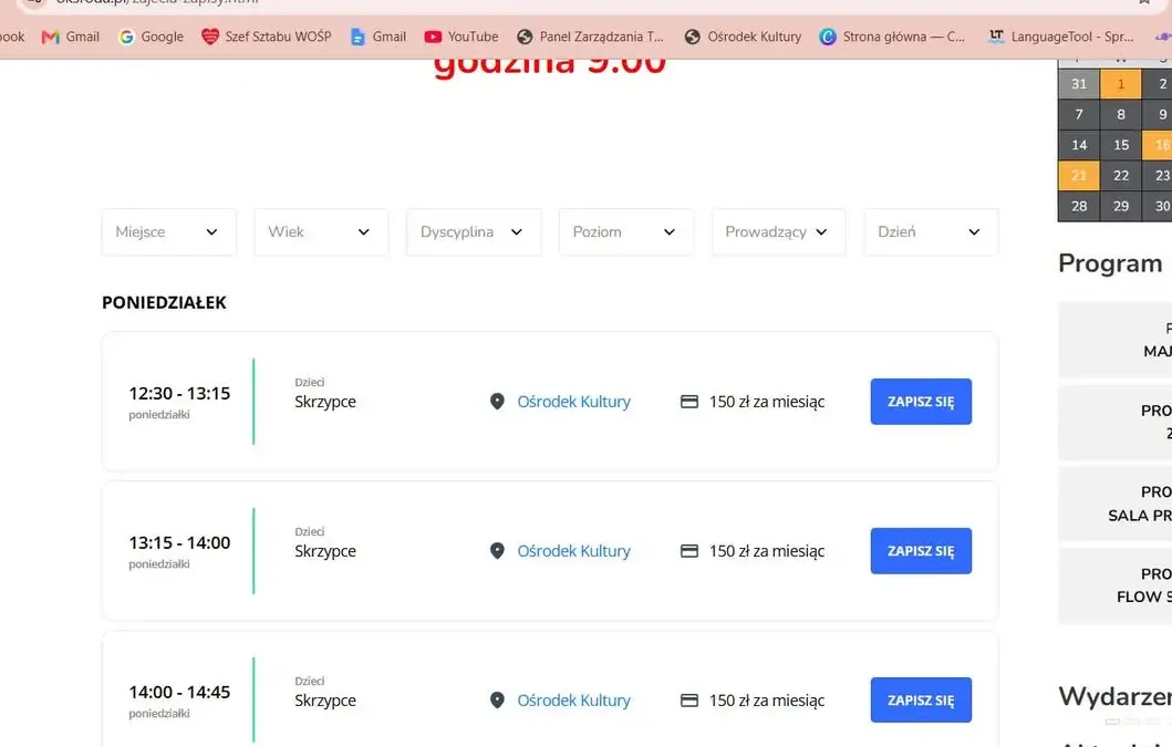 Ruszyły zapisy na zajęcia w Ośrodku Kultury w Środzie – sprawdź ofertę