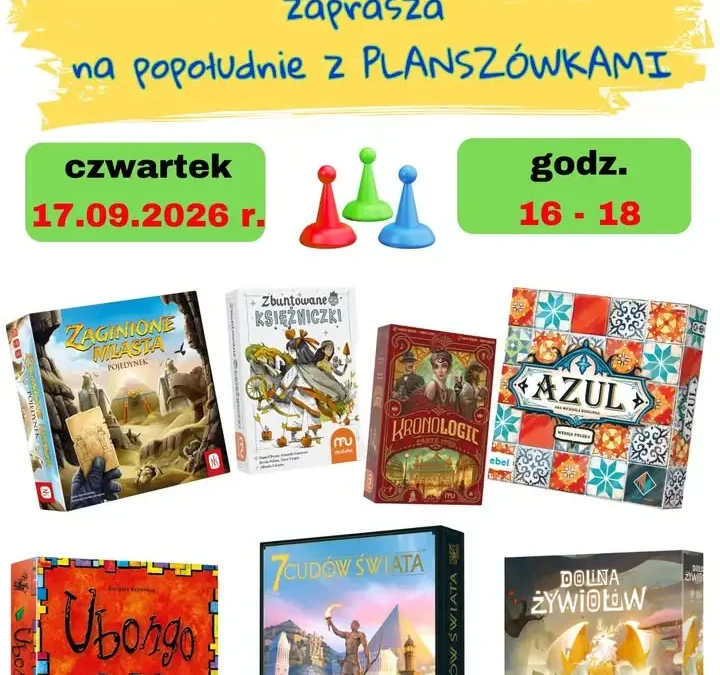 Popołudnia z planszówkami wracają do Środy Wielkopolskiej