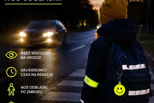 Jesienna kampania: Noś odblaski i bądź widoczny na drodze