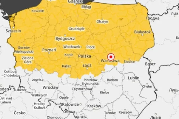 Ostrzeżenie IMGW: Burze z gradem i silnym wiatrem – alert dla mieszkańców gminy Nowe Miasto nad Wartą
